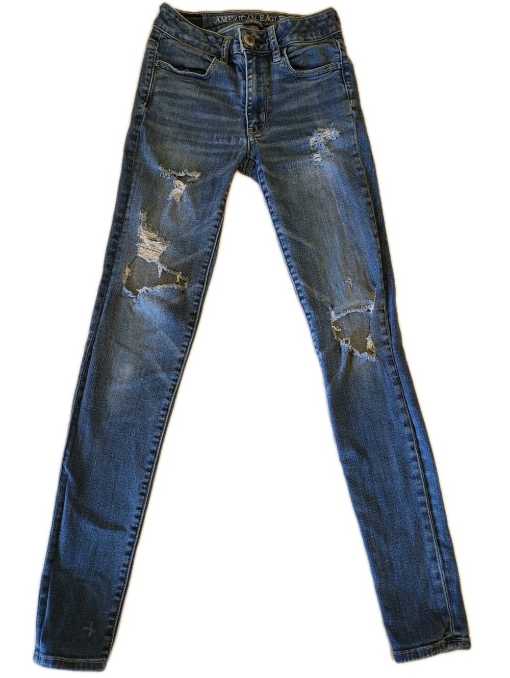 American Eagle Outfitters Women's Sz 0 Regular Super Stretch Hi-Rise Jegging GUC